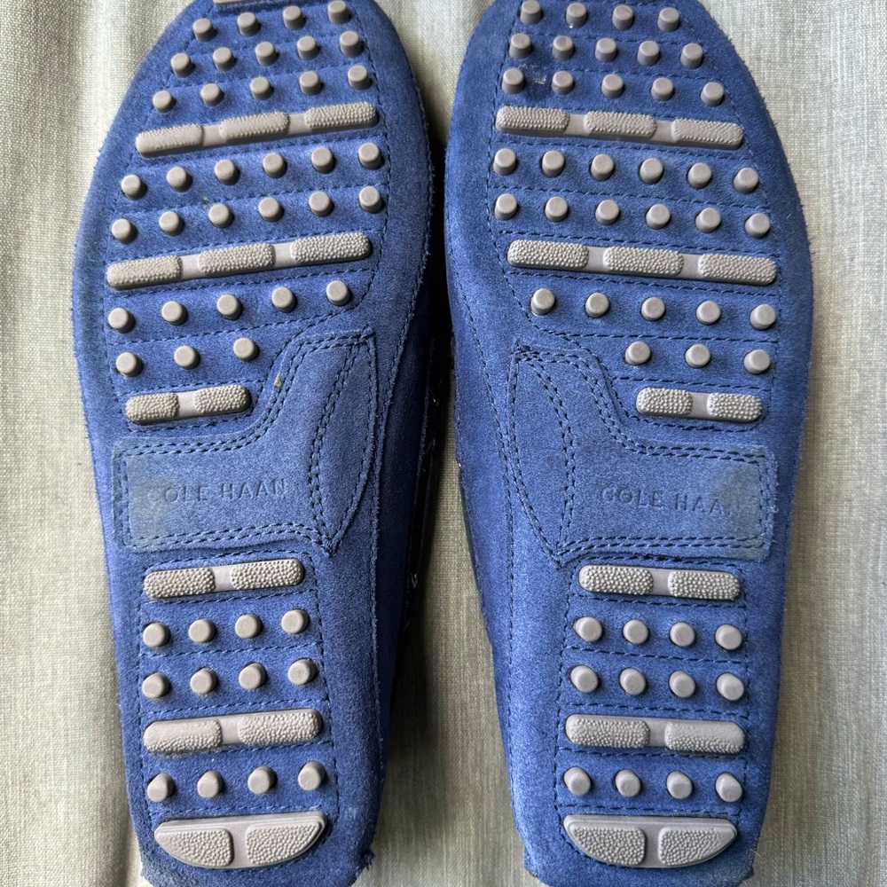 ✨Rare Cole Haan Blue Suede Slip on Moccasin Loafers - Picture 7 of 8